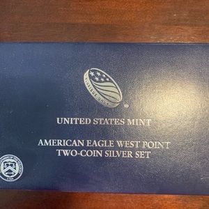 2013-W 2-Coin Silver American Eagle West Point Set w/Box & COA